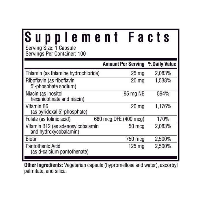 B Complex MF Supplement Facts