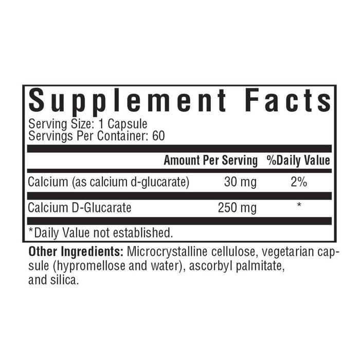 Calcium D-Glucarate Supplement Facts