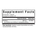 Nutrition facts of Riboflavin supplement.