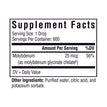 SulfiteX Drops Supplement Facts