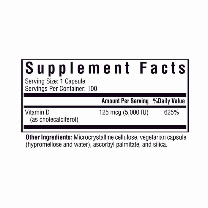 Vitamin D3 Supplement Facts